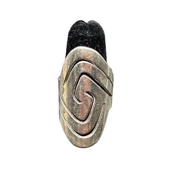 Vintage Sterling silver 925 stamped knuckle spiral ring - Picture 2 of 9